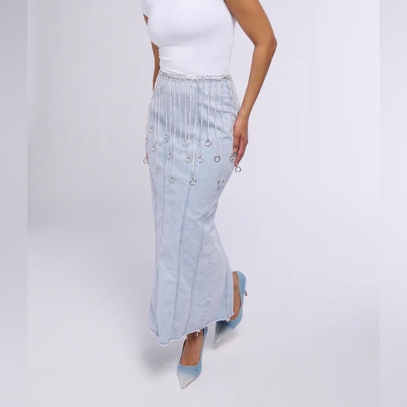 Baby Ice Denim Skirt - Picture 1 of 6